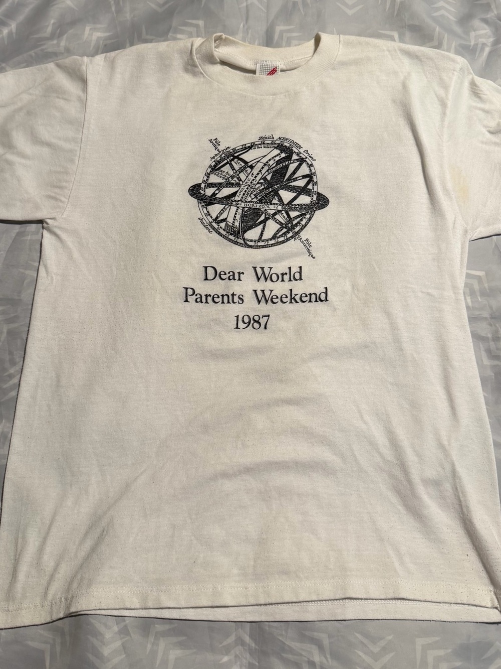 Vintage 1987 Julia Sweeney Signed Cast Shirt SNL Groundlings Dear World Parents